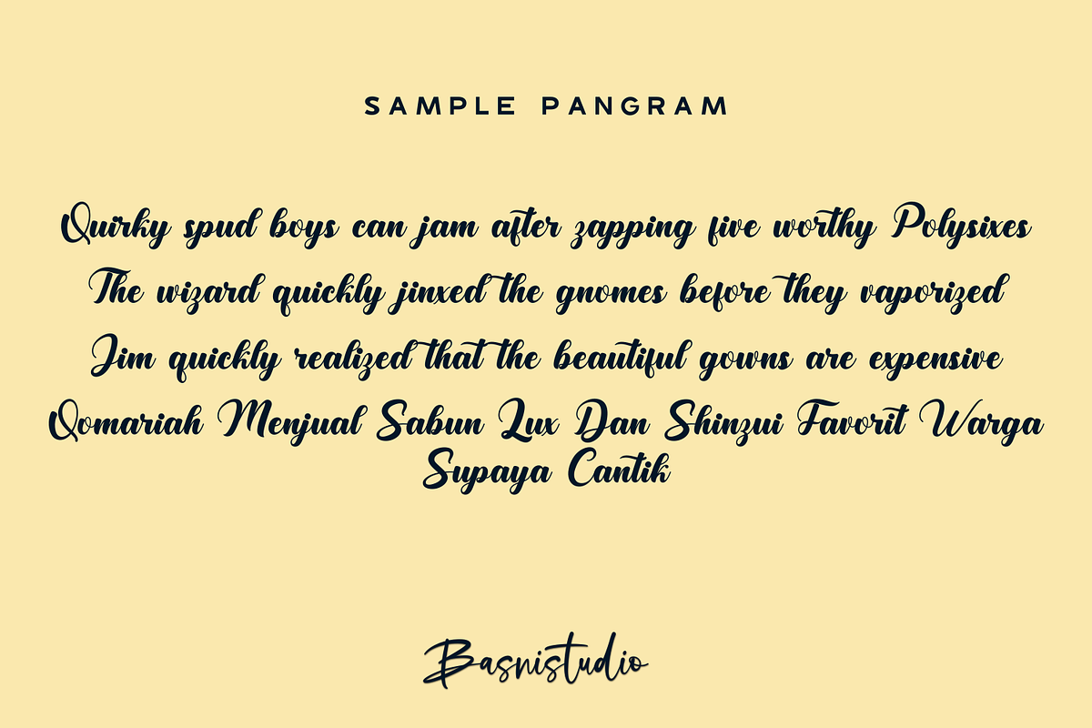 Sageland Script Font, a Script Font by Basnistudio (Photo 5 of 7)