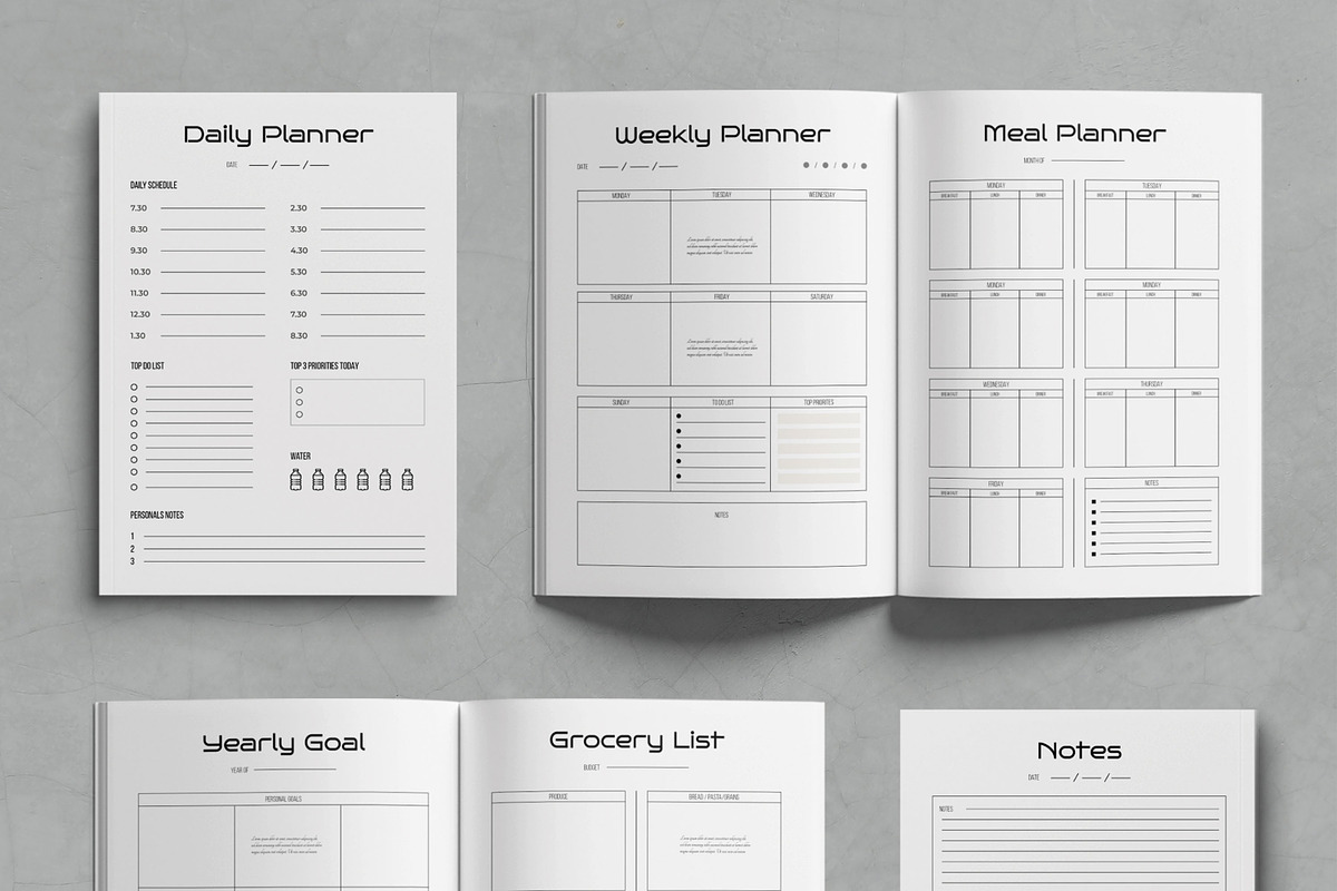 Printable Planner Bundle, a Stationery Template by MightyDesign (Photo 2 of 6)