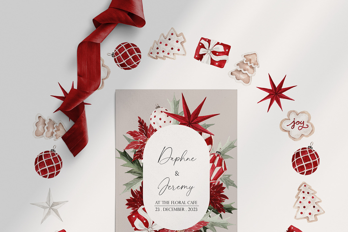 Watercolor Clipart - CHRISTMAS TIME, a Decorative Illustration by Beigetime (Photo 5 of 15)