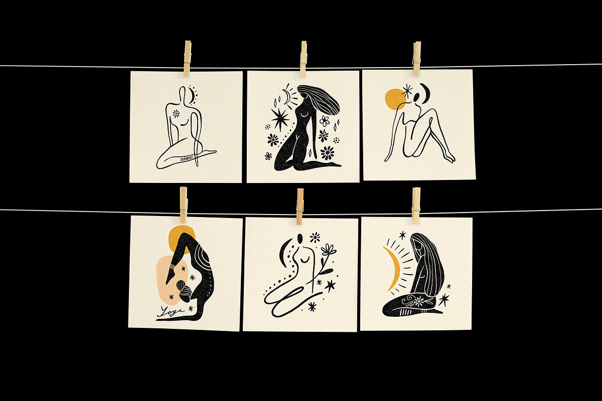 Yoga Bundle, a Healthcare Illustration by Annie Konst (Photo 3 of 18)