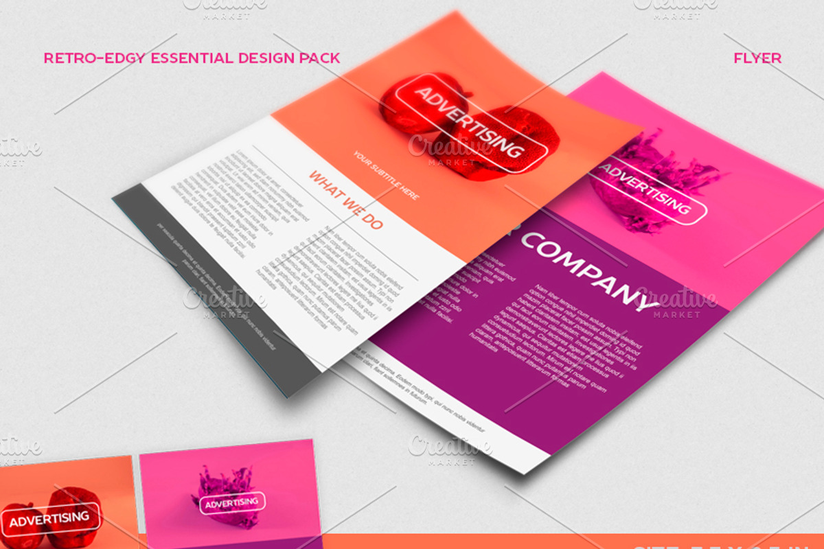 RETRO-EDGY ESSENTIAL DESIGN PACK, a Templates & Theme by SUBCUTANEO STORE (Photo 3 of 5)