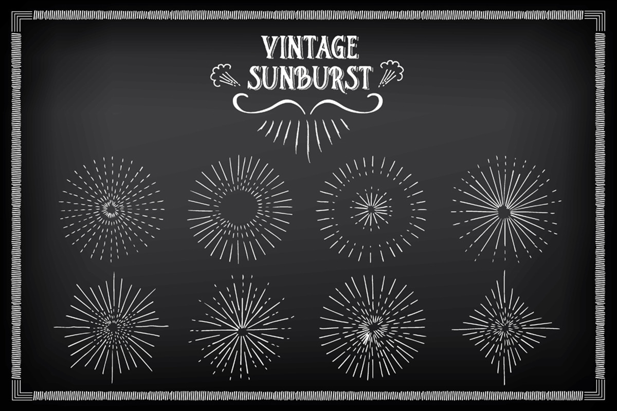 Sunburst ray chalkboard, an Object Graphic by BarcelonaShop