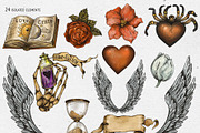 Love and Death Tattoo Symbols, an Illustration by Belusuab (Thumbnail 3 of 10)
