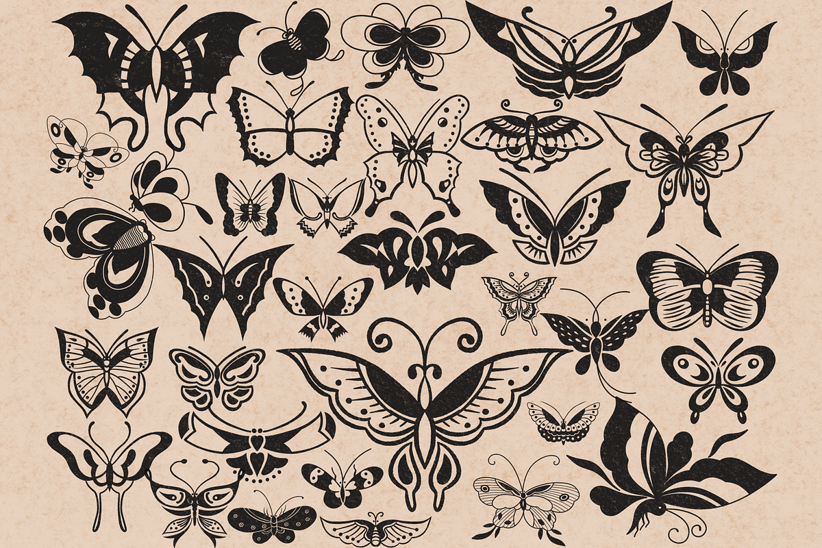Butterfly Stamps for Procreate, a Brush Add-On by TheWhiteCatLab (Photo 8 of 8)