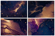 Gold Alcohol Ink & Galaxy Background, a Texture Graphic by by creative paper (Thumbnail 15 of 18)