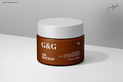 Cosmetic Jar Mockup Set, a Packaging Mockup by Grid&Glow (Thumbnail 4 of 7)