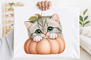 Funny Peeking Cat Clipart PNG Bundle, a Seasonal Illustration by SVGArt (Thumbnail 5 of 5)