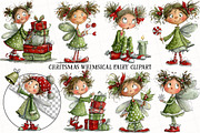 Christmas Whimsical Fairy Clipart, an Illustration by OK Design (Thumbnail 5 of 6)
