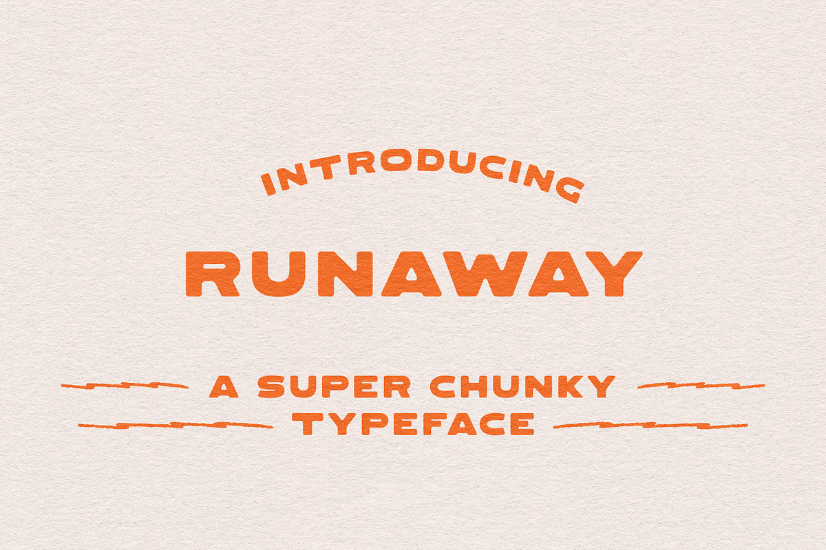 Runaway | A Super Chunky Sans Serif, a Sans Serif Font by Yesterday's Type (Photo 1 of 3)