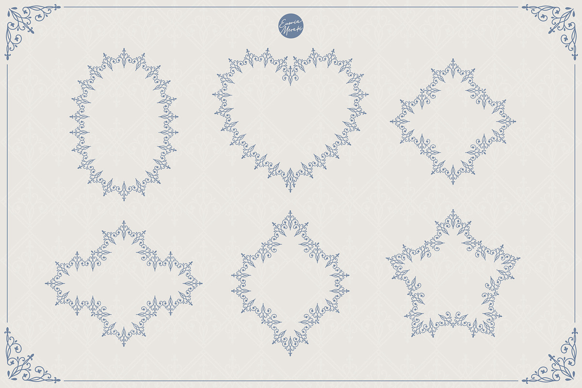 LACE DIARY 01 Vintage Rococo Romance, a Background Graphic by Euonia Meraki (Photo 5 of 18)