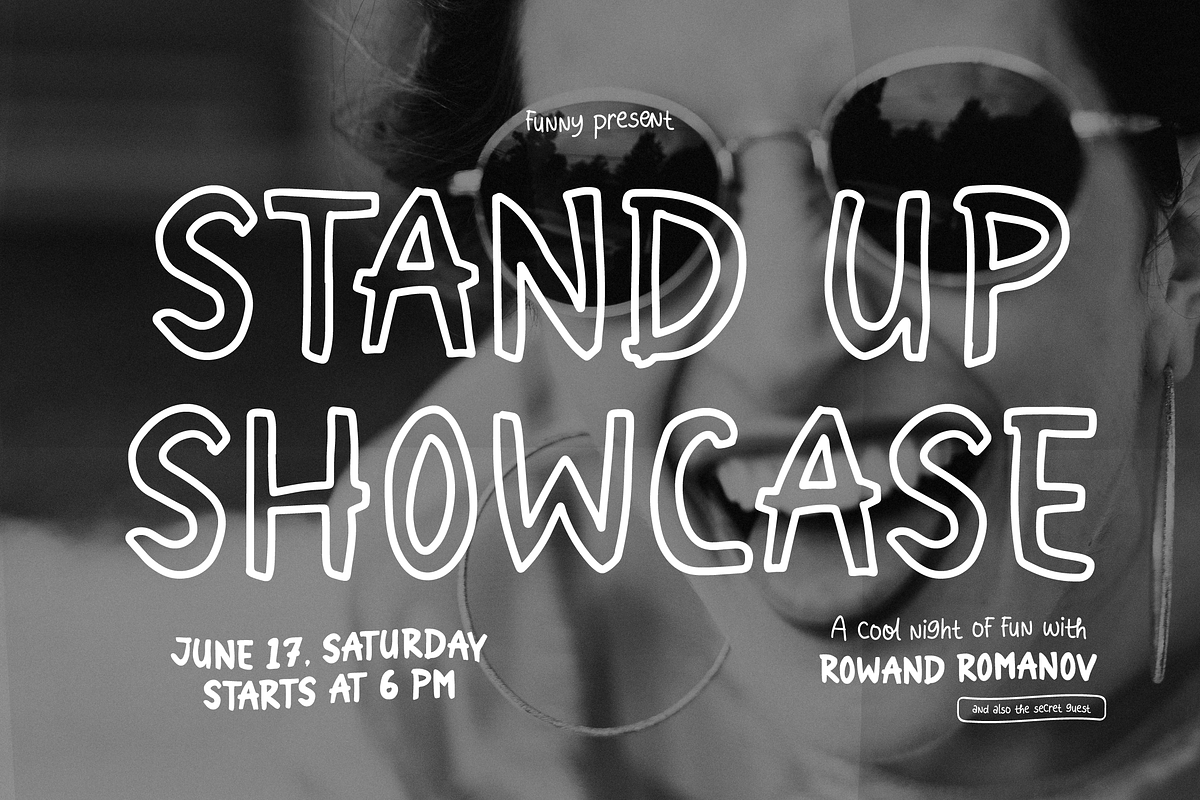 Peak Comedy | Hand Drawn 3 Style, a Handwritten Font by Denustudios (Photo 7 of 13)