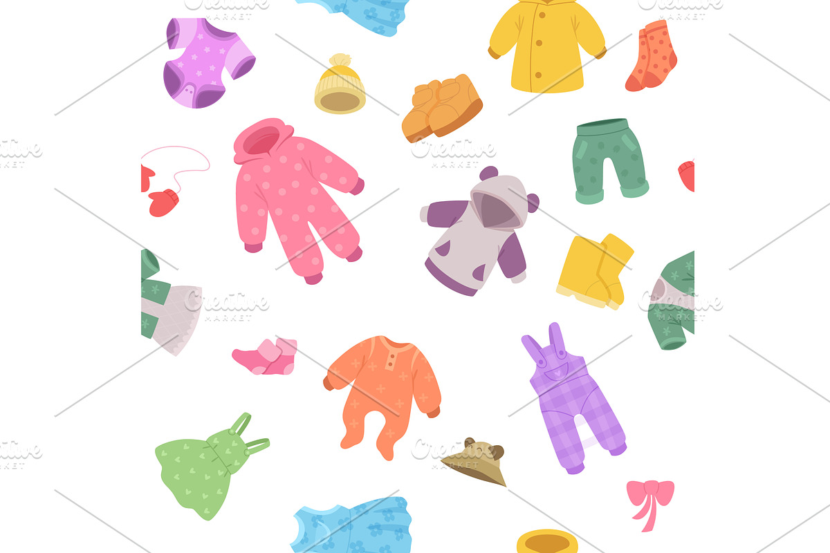 Baby clothes. seamless pattern of, an Object Illustration by Onyx