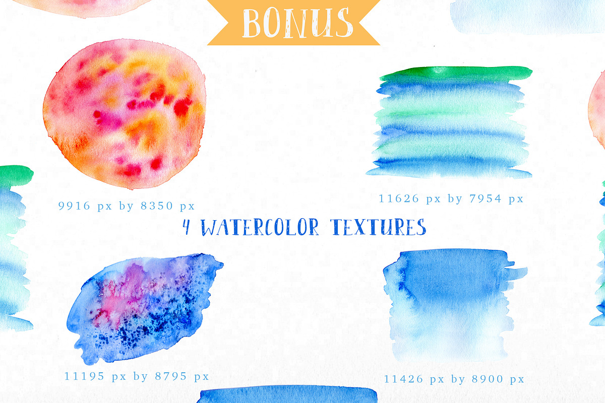 Watercolour Leaves and Floral Kit, a Texture Illustration by Maria Zebroff (Photo 11 of 11)