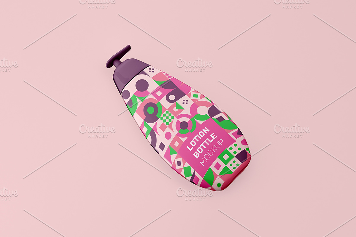 Lotion Pump Bottle Mockup, a Packaging Mockup by Qaleb Studio (Photo 1 of 3)