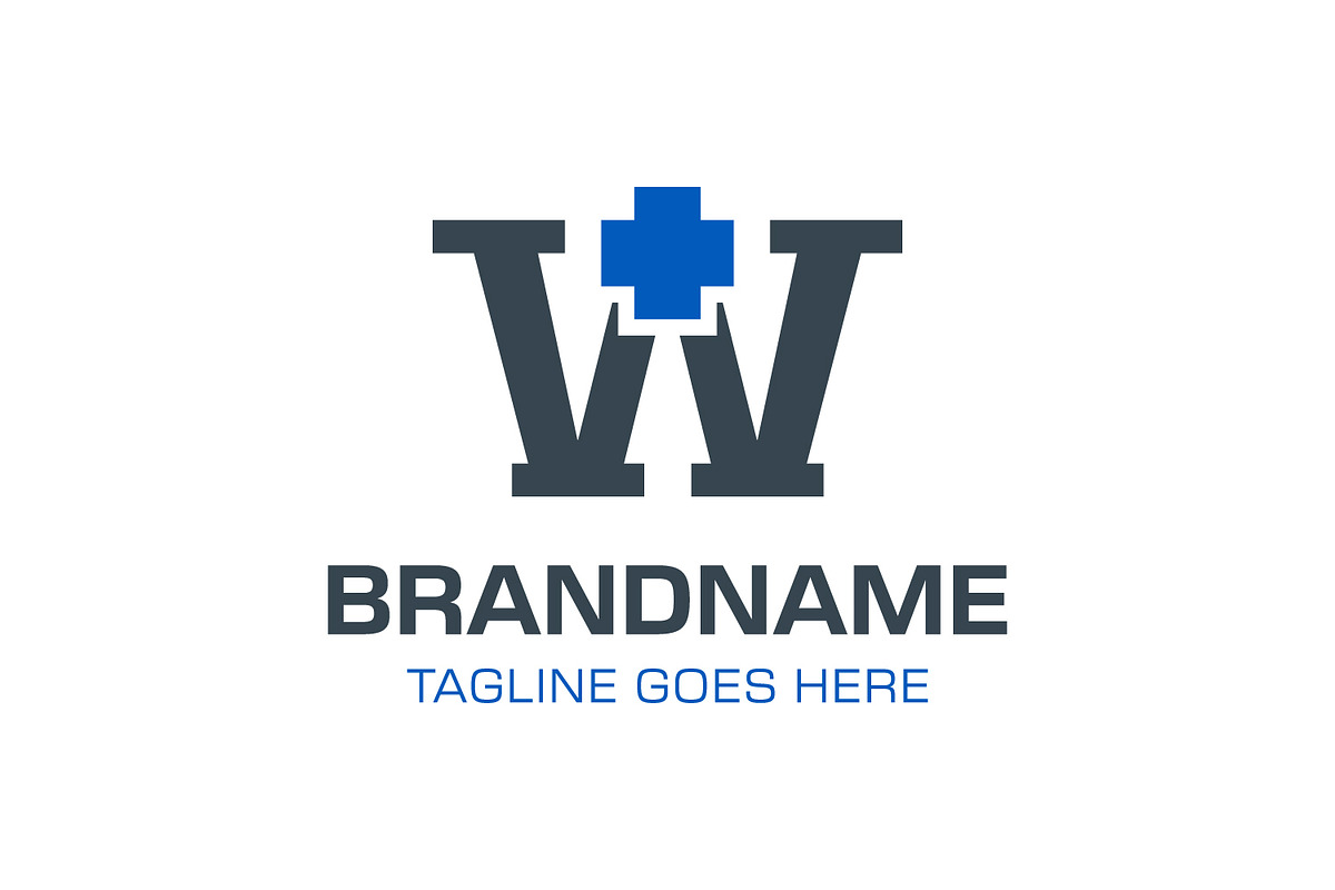 Letter W Plus Medical Health Logo, a Branding & Logo Template by Pray Art Design Studio