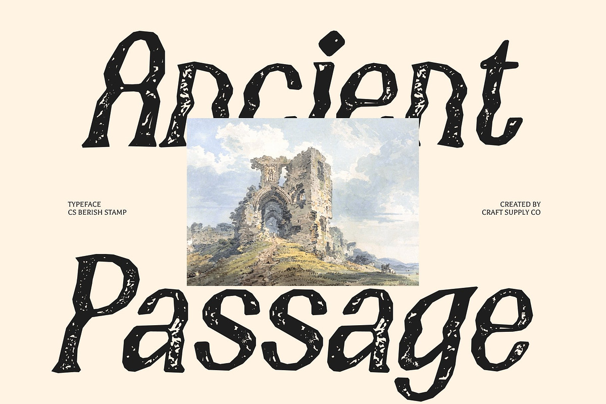 CS Berish Stamp, a Serif Font by Craft Supply Co. (Photo 6 of 8)
