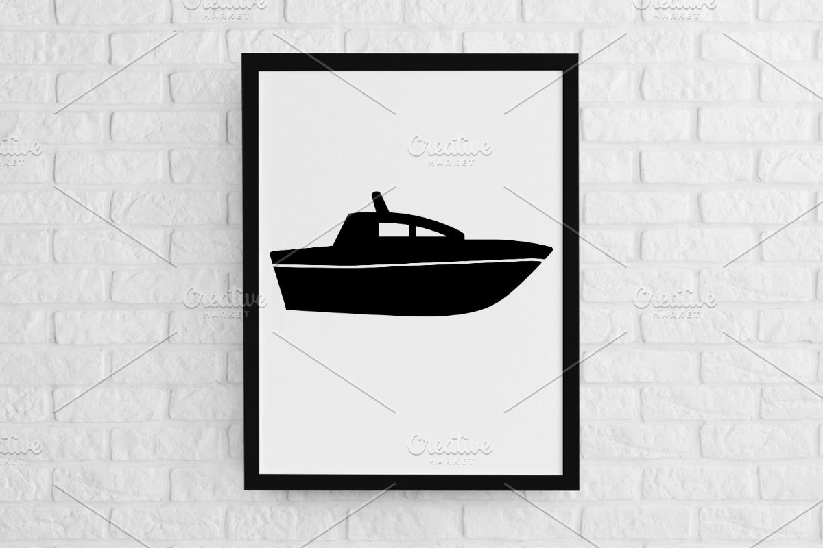 Boat Silhouette SVG, a Transportation Illustration by newminddesign (Photo 2 of 3)