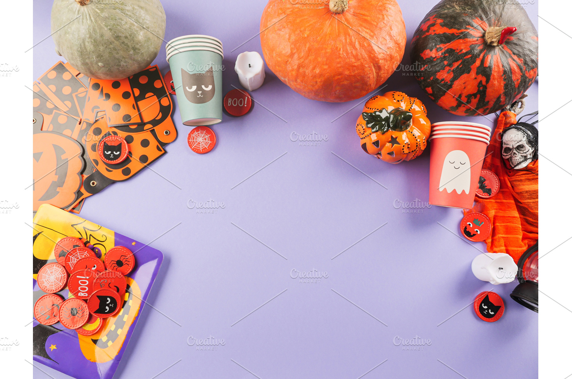 Halloween purple frame background, a Holiday Photo by Lifemorning