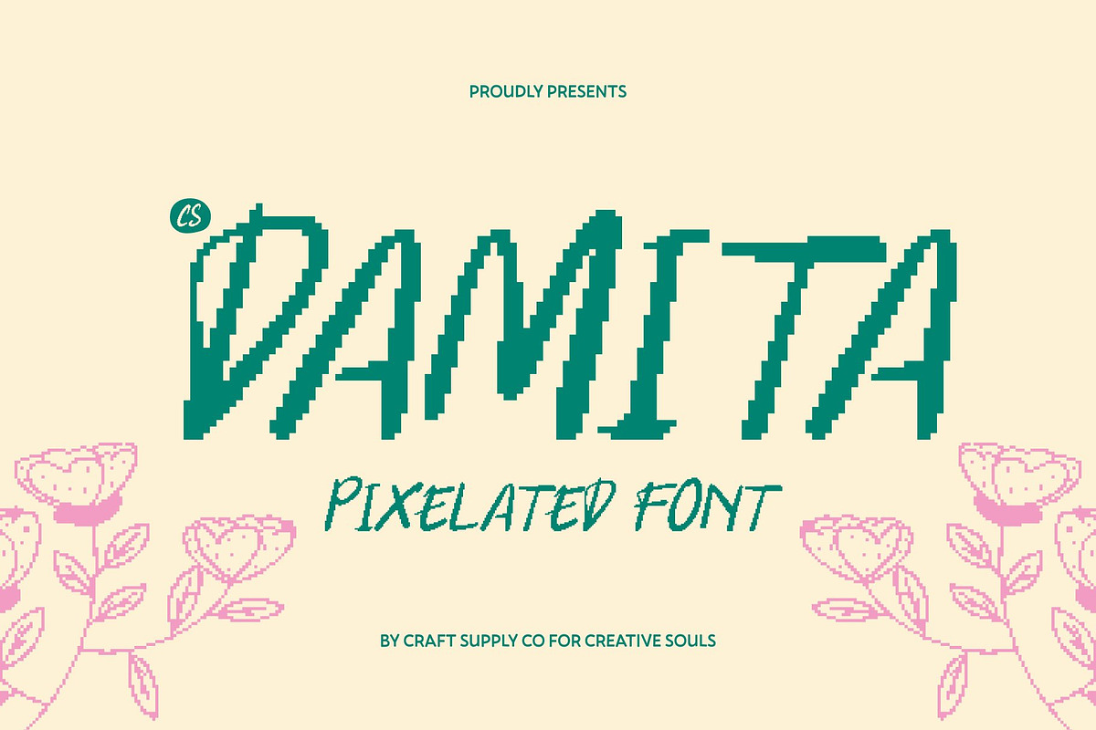 CS Damita Pixel, a Handwritten Font by Craft Supply Co. (Photo 1 of 8)
