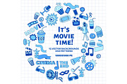 It's movie time! On notebook paper, a Texture Illustration by Art Loft (Thumbnail 1 of 16)