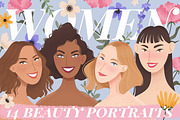 Women Beauty Portraits, a Healthcare Illustration by Bigio Designs (Thumbnail 1 of 6)