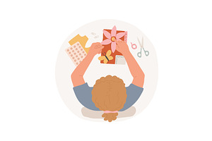 Handmade crafts isolated cartoon, a Person Illustration by Visual Generation