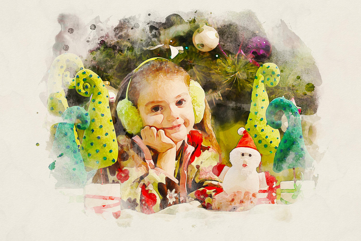 Realistic Watercolor Paint Effect, an Action Add-On by liptouse (Photo 3 of 11)