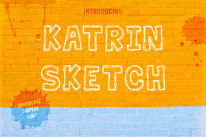 Katrin Sketch - Uppercase Font, a Sans Serif Font by Anastasiia VNSK