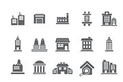 20 public buildings icons, an Outline Icon by urban icon (Thumbnail 2 of 3)