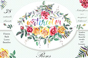 Watercolor Flowers Clipart - Roses, a Decorative Illustration by artabramova (Thumbnail 1 of 10)