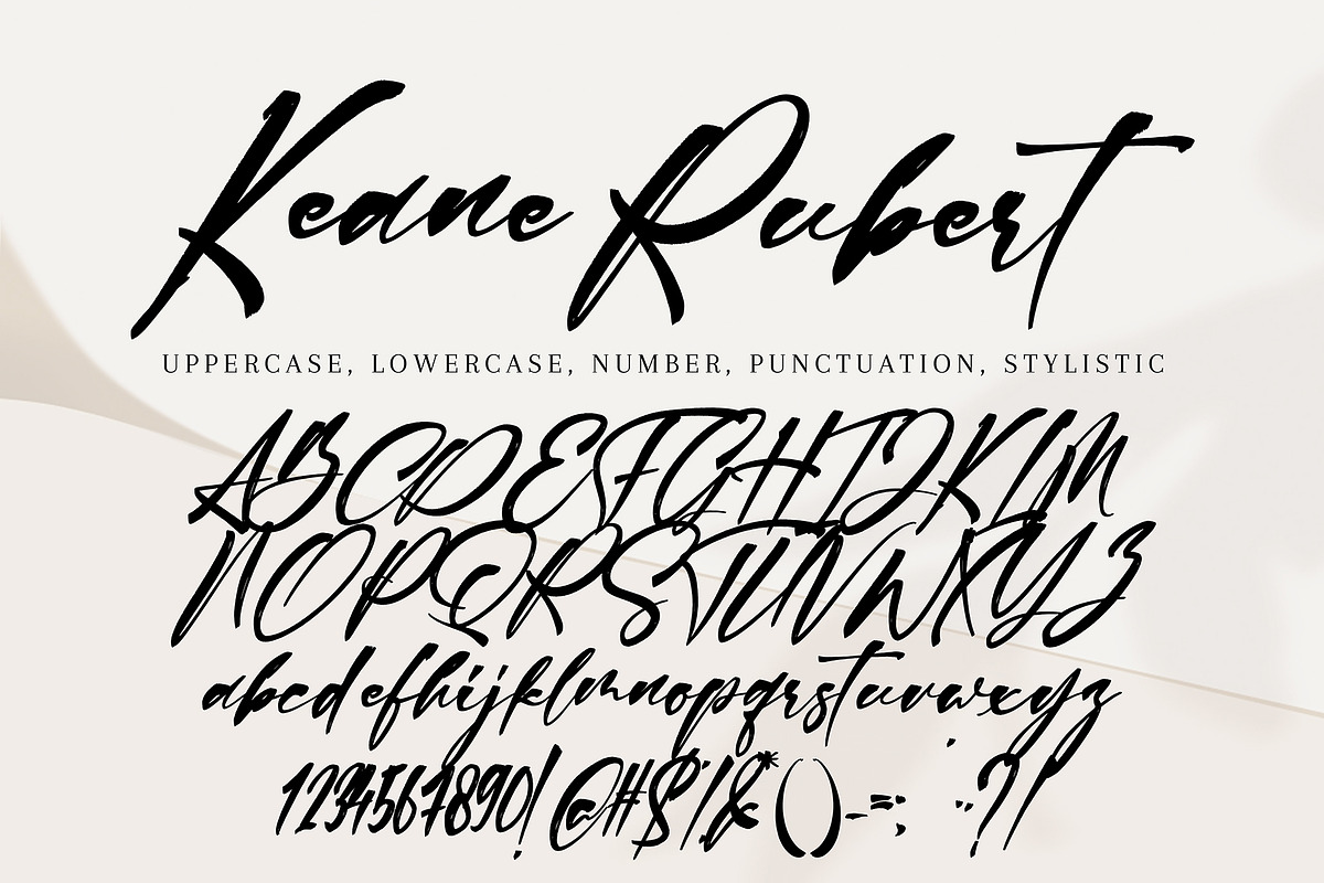 Keane Rubert, a Handwritten Font by HaKi Studio (Photo 5 of 5)
