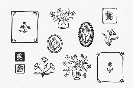 Floral Clipart, an Illustration by Jordyn Grace Design