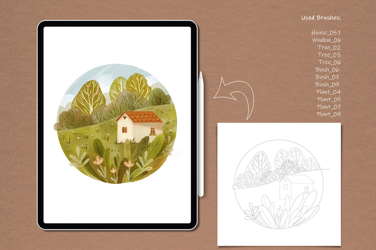 Procreate Sketch Neighborhood, a Brush Add-On by MISTstudioDesign (Photo 7 of 11)