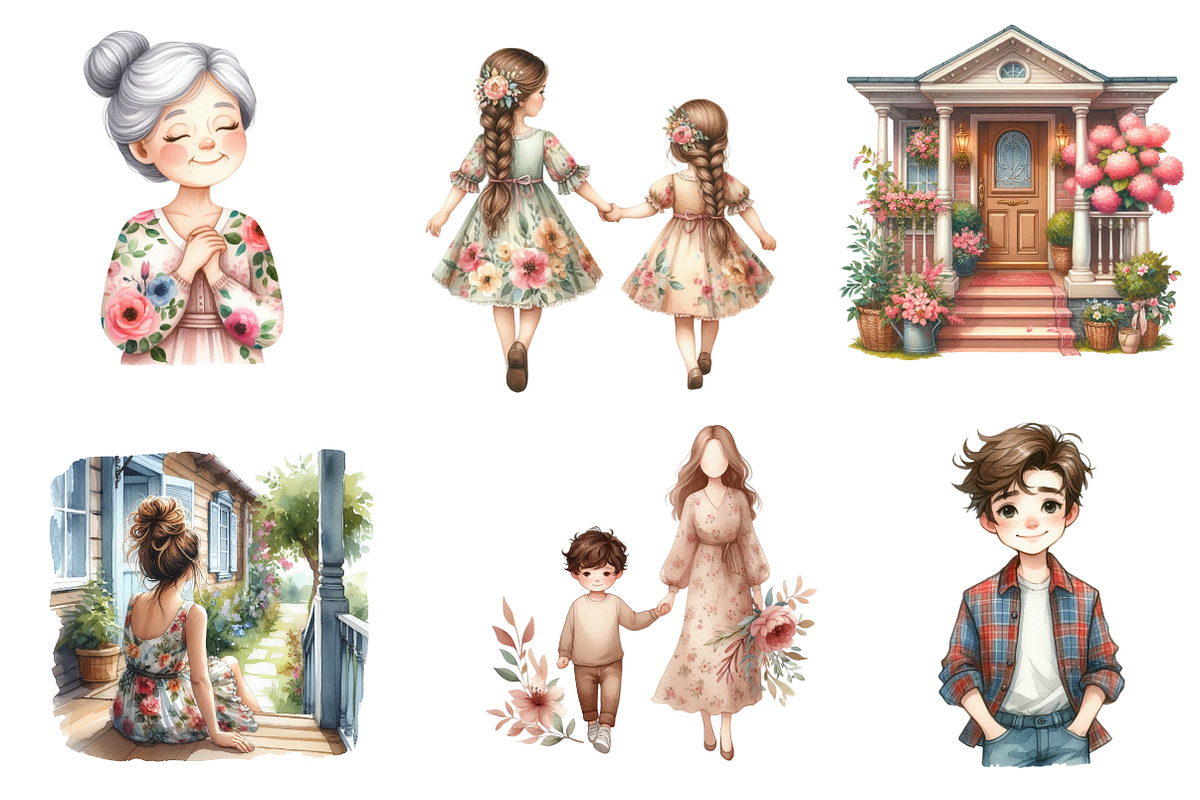 Mothers Day Clipart, an Illustration by CreationArt (Photo 7 of 7)
