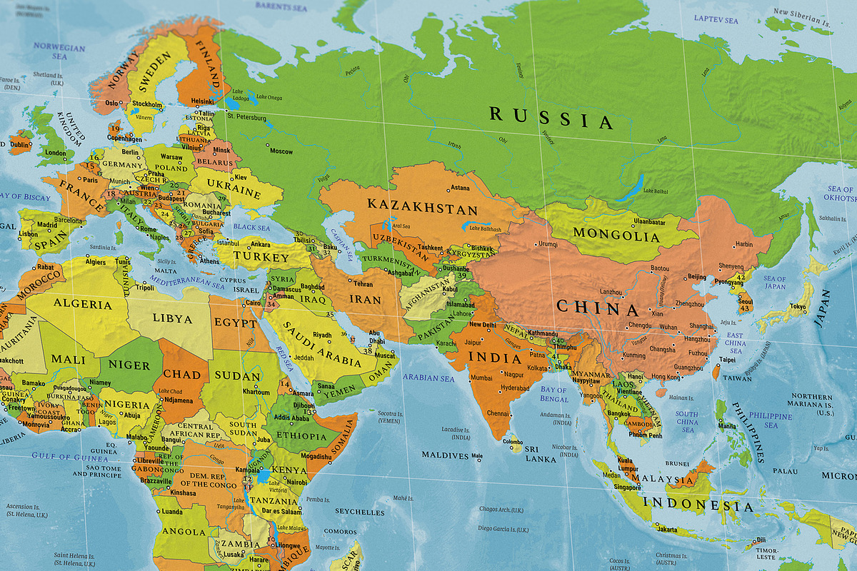 World Map Poster Bundle with Flags, an Education Illustration by AdrianDragne (Photo 11 of 11)