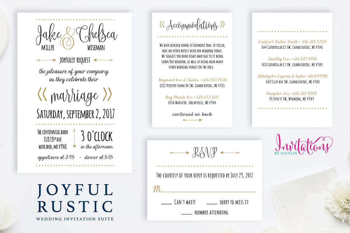 Rustic Wedding Invitation Suite, an Invitation Template by Invitations by Caitlin (Photo 1 of 4)