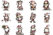Quirky Whimsical Santa Clipart, an Illustration by CraftArtStudio (Thumbnail 2 of 6)