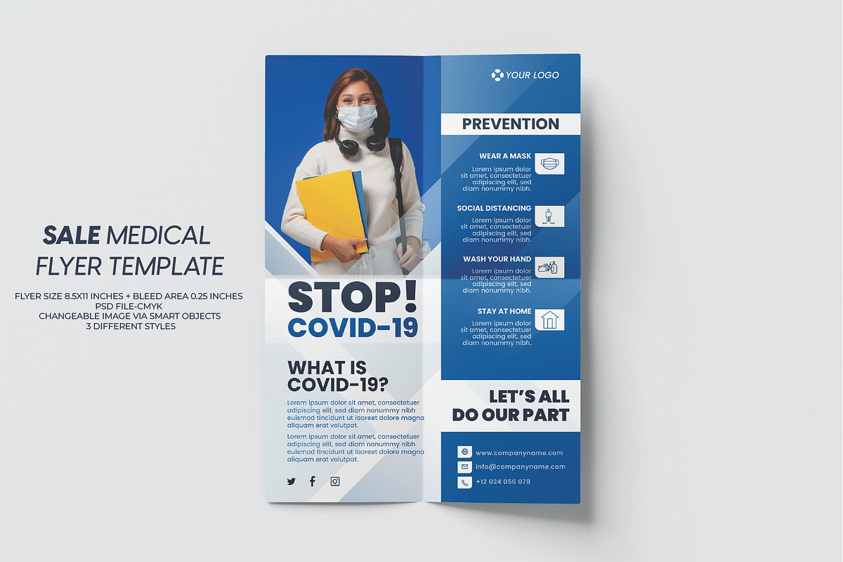 Sale medical flyer design template, a Flyer Template by Workhu (Photo 1 of 3)