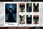 Black Angel Tarot Deck 78 Tarot, a Decorative Illustration by Mugio (Thumbnail 1 of 5)