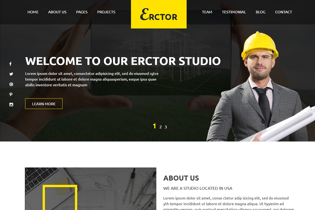 Erctor – Architect HTML Template, a Bootstrap Template by HasThemes (Photo 2 of 2)