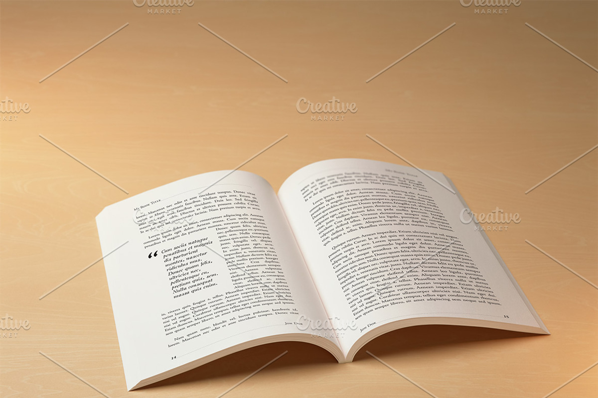 4 Books Interior Pages Mockups, a Print Template by Illusiongraphic (Photo 4 of 5)