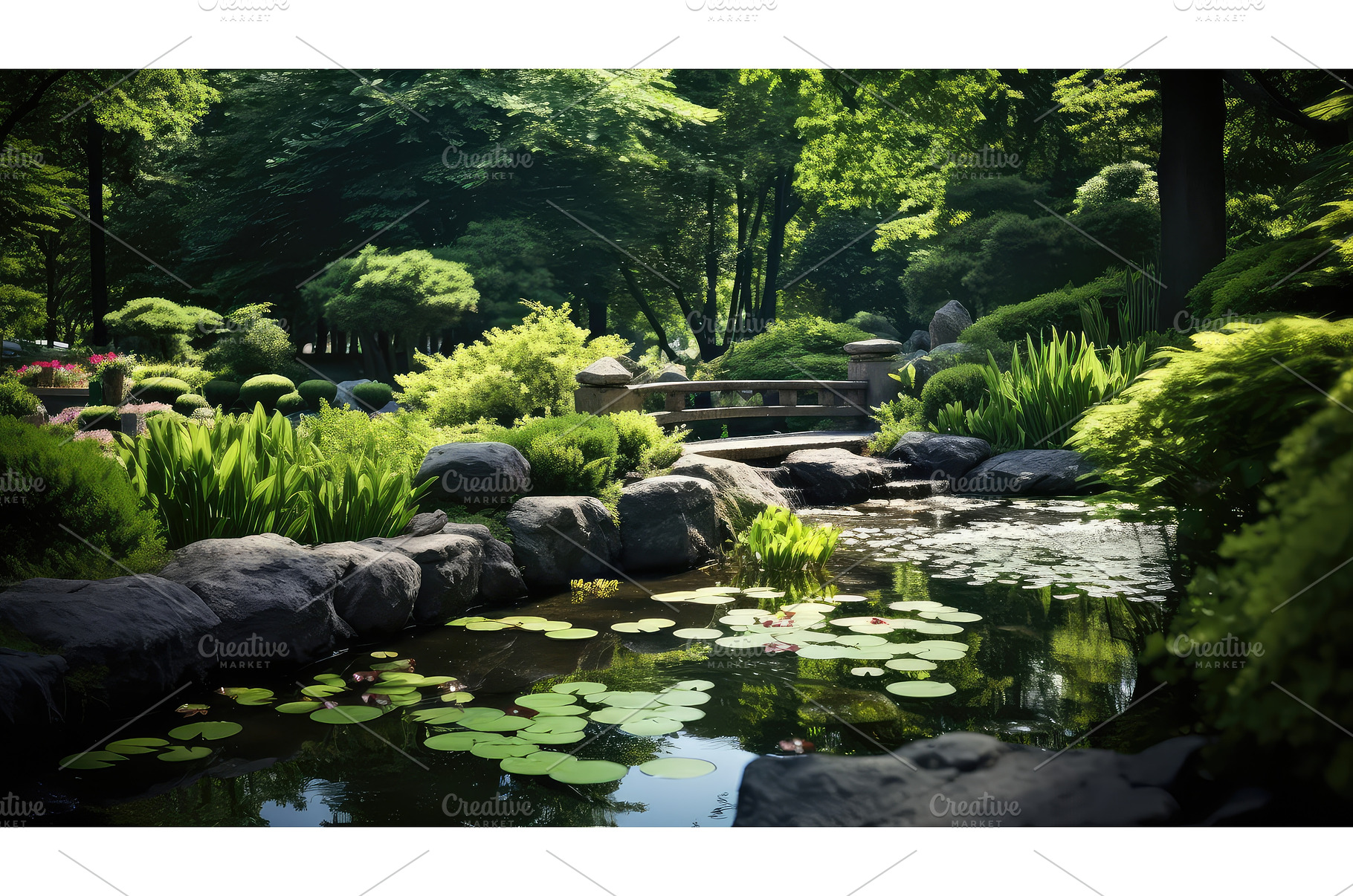 plants garden green background ai, a Nature Photo by pikepicture