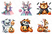 Halloween Animals Clipart, an Illustration by DreamPrint404 (Thumbnail 2 of 5)