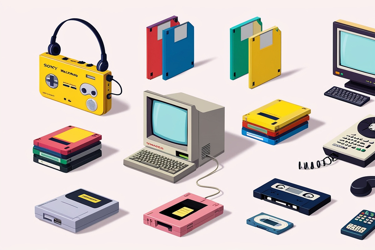 24 PNG 90s Retro Tech Icons Pack, a Background Graphic by adenpinkstore (Photo 3 of 6)