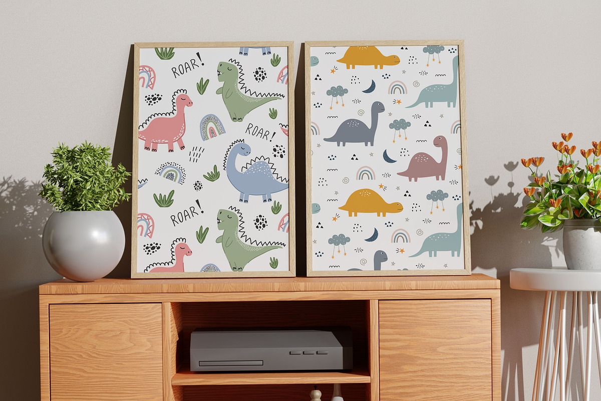 Baby Dinosaur Seamless Pattern, a Pattern Graphic by Digital Studio (Photo 7 of 7)