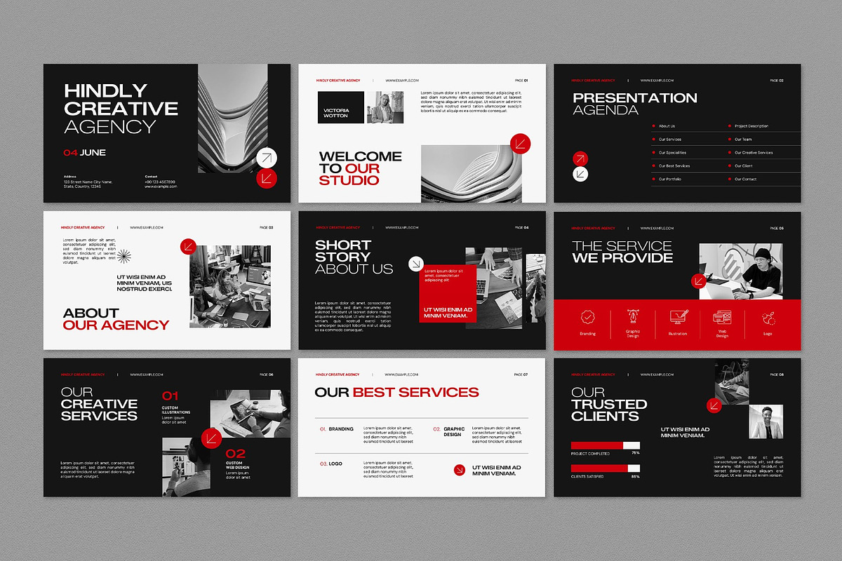 Creative Agency PPT, a Presentation Template by graphicook (Photo 2 of 4)