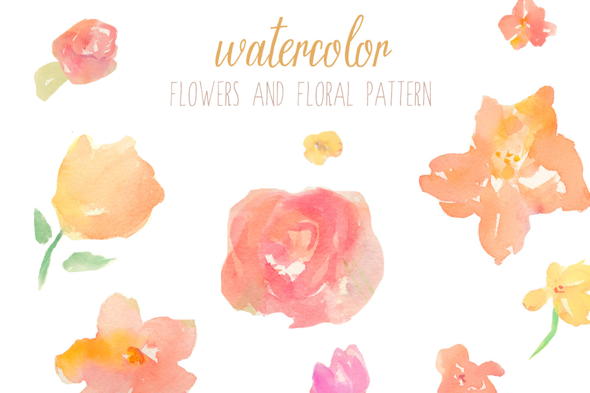 Abstract Floral Pattern and Flowers, an Illustration by Angie Makes (Photo 1 of 3)