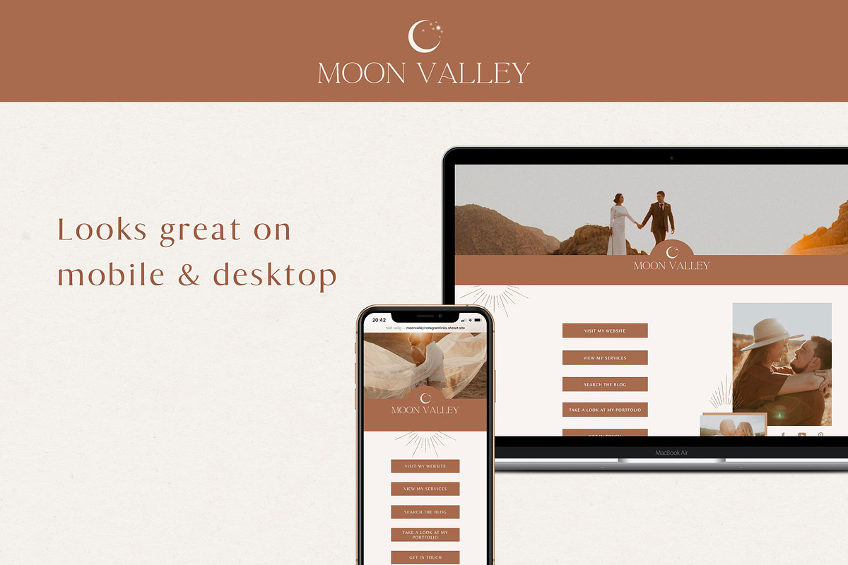 Showit Instagram Link in Bio Boho, a Websites & App Template by Wonderlik Webdesign (Photo 3 of 4)