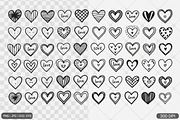 Doodle Heart SVG Set, a Background Photo by Actual Pixel (Thumbnail 1 of 3)