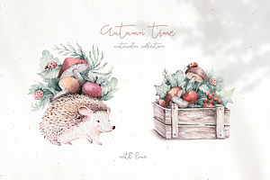 Autumn Time Watercolor Collection